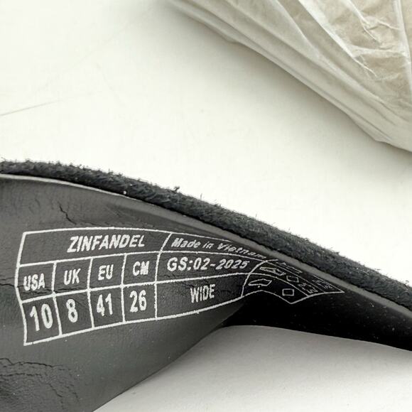 Vionic Womens Zinfandel Heeled Sandals US 10 Wide EU 41 Black Suede NIB - Picture 12 of 12